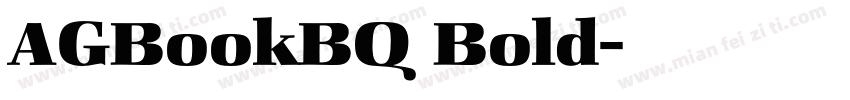 AGBookBQ Bold字体转换